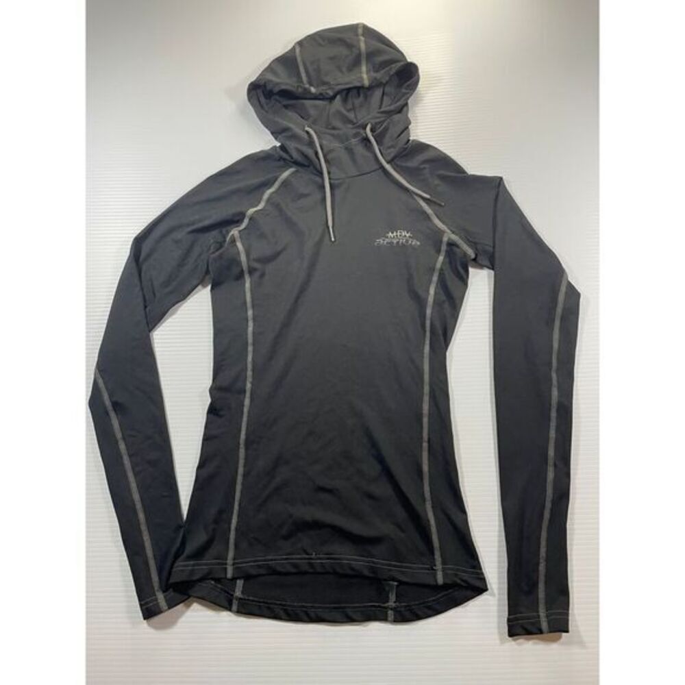 MDV active Black Hooded Athletic Jacket Performance Running Workout Top XS